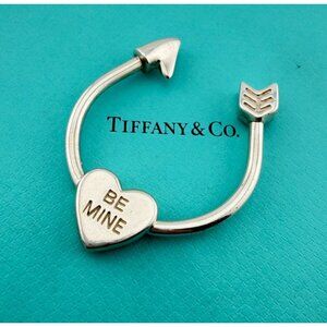 💘 Tiffany & Co. Be Mine Valentine U Keychain Key Holder Sterling Silver 1999